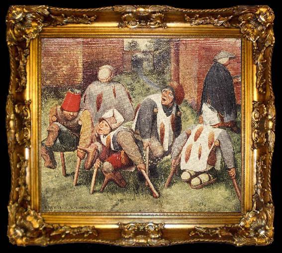 framed  BRUEGEL, Pieter the Elder The Beggars gf, ta009-2